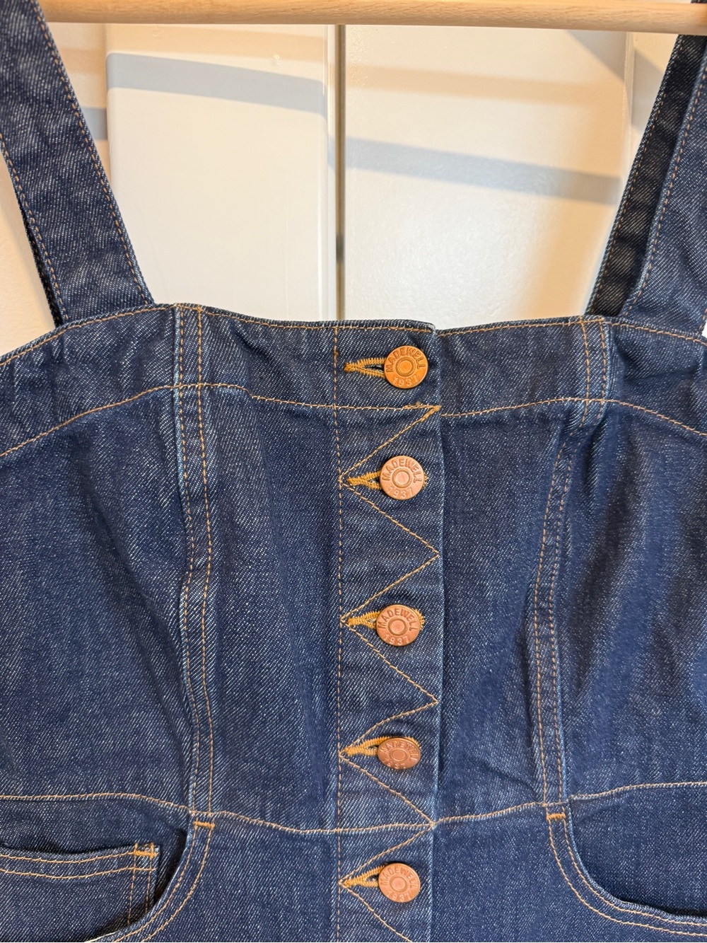 Madewell Denim Mini Dress with Front Buttons - Picture 3 of 9